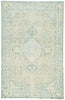 Alessia Border Rug in Pelican & Aquatic design by Jaipur Living