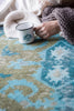 Modify Hand-Knotted Medallion Teal & Olive Area Rug