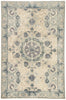 Modify Hand-Knotted Medallion Blue & Light Gray Area Rug