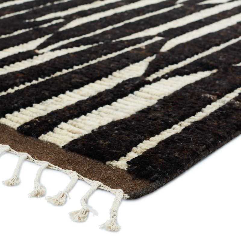 Keoka Quest Hand Knotted Dark Brown & Ivory Rug 2