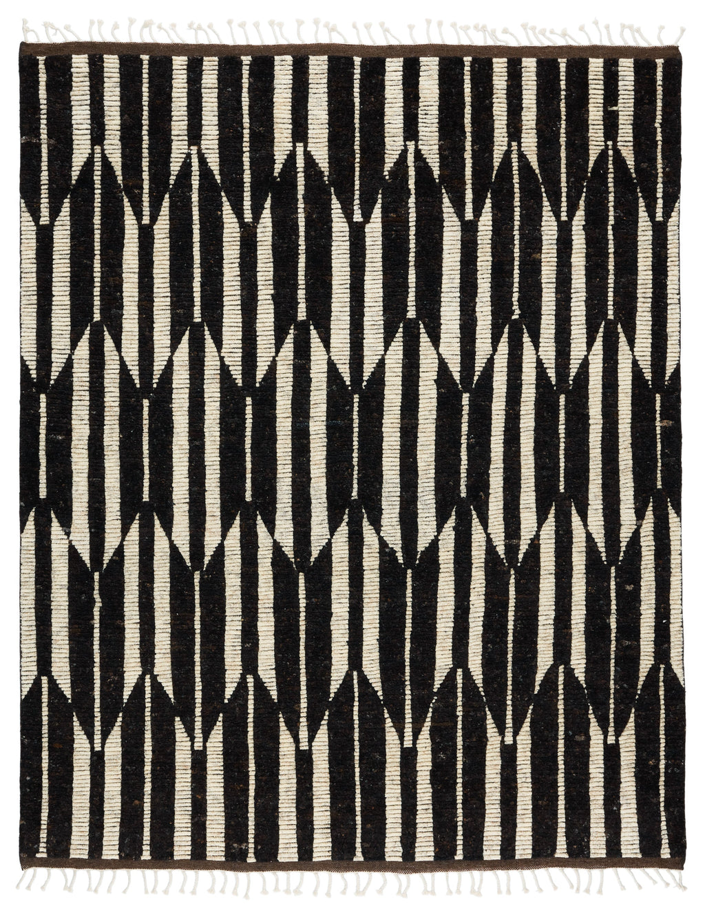 Keoka Quest Hand Knotted Dark Brown & Ivory Rug 1