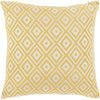 Kanga KGA-004 Jacquard Square Pillow in Saffron & Cream by Surya