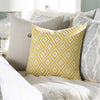 Kanga KGA-004 Jacquard Square Pillow in Saffron & Cream by Surya