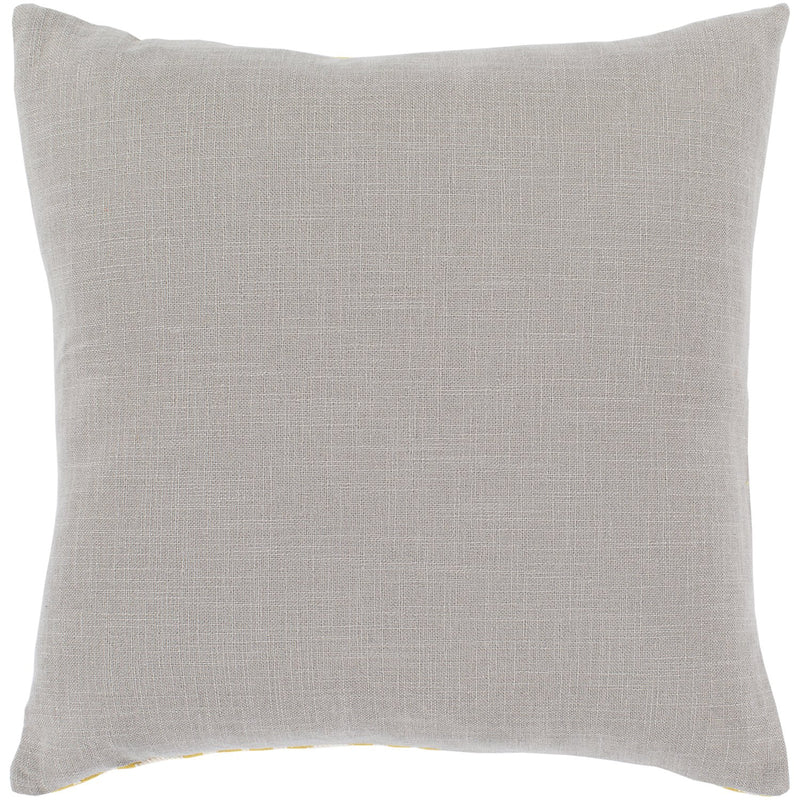 Kanga KGA-004 Jacquard Square Pillow in Saffron & Cream by Surya