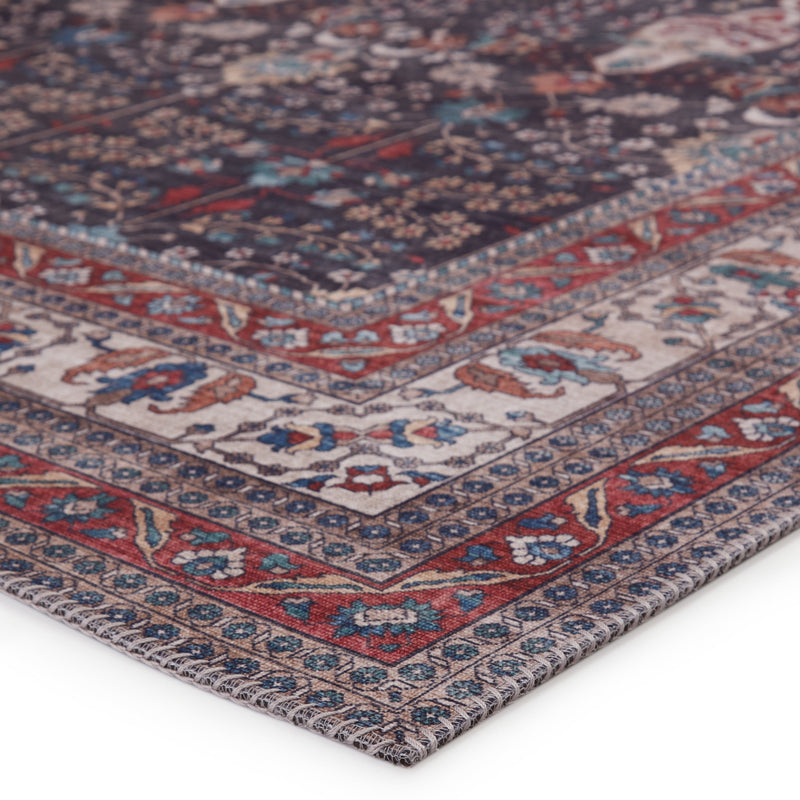 Calla Oriental Blue & Red Area Rug