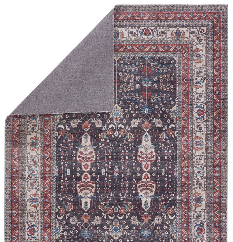 Calla Oriental Blue & Red Area Rug