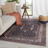 Calla Oriental Blue & Red Area Rug