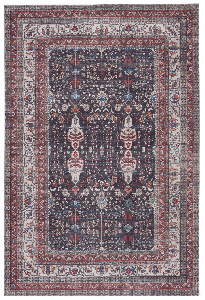 Calla Oriental Blue & Red Area Rug