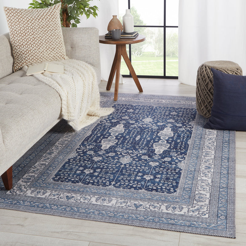 Calla Oriental Blue & White Area Rug