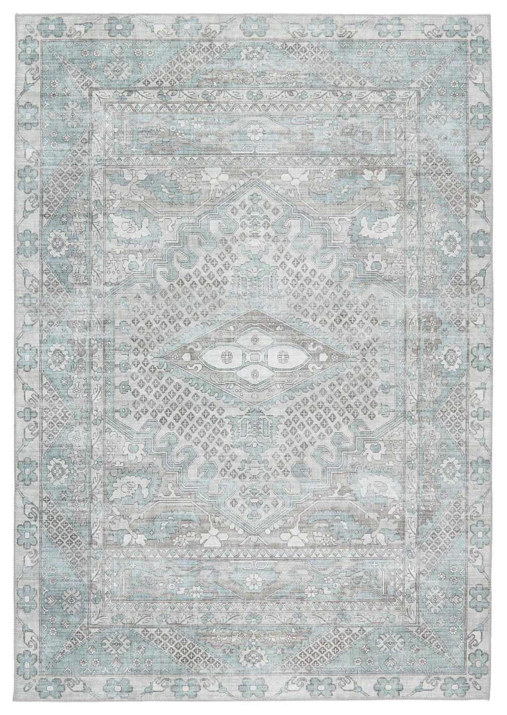 Keyara Issa Light Blue & Light Gray Rug by Nikki Chu 1