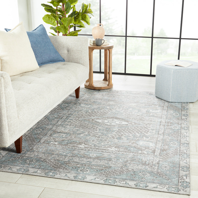 Keyara Issa Light Blue & Light Gray Rug by Nikki Chu 5