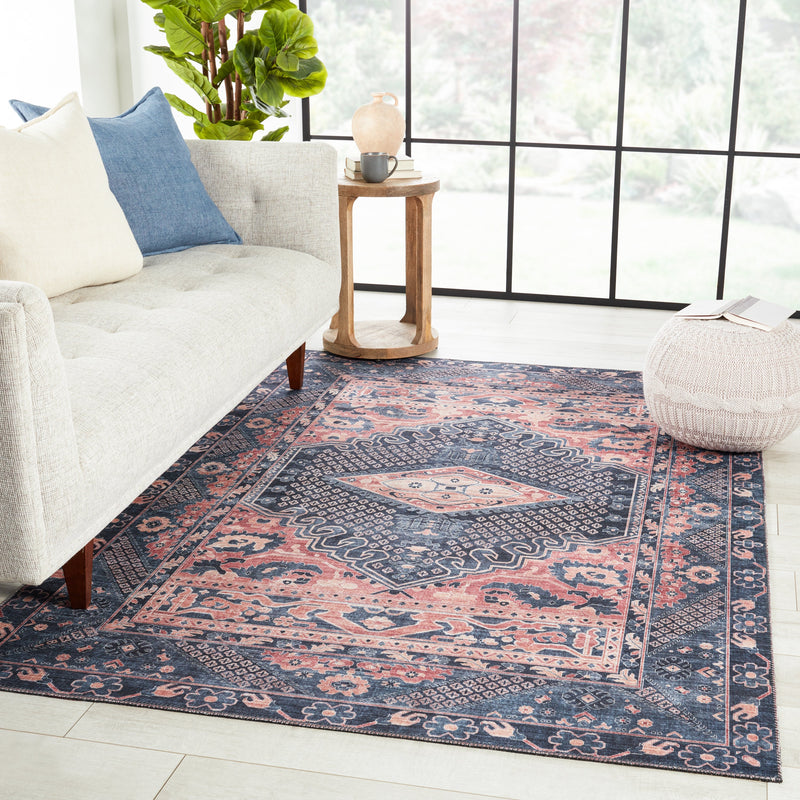 Keyara Issa Dark Blue & Pink Rug by Nikki Chu 5