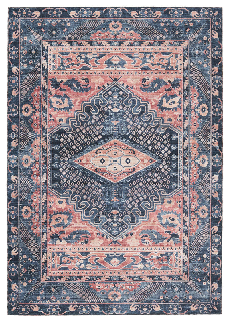 Keyara Issa Dark Blue & Pink Rug by Nikki Chu 1