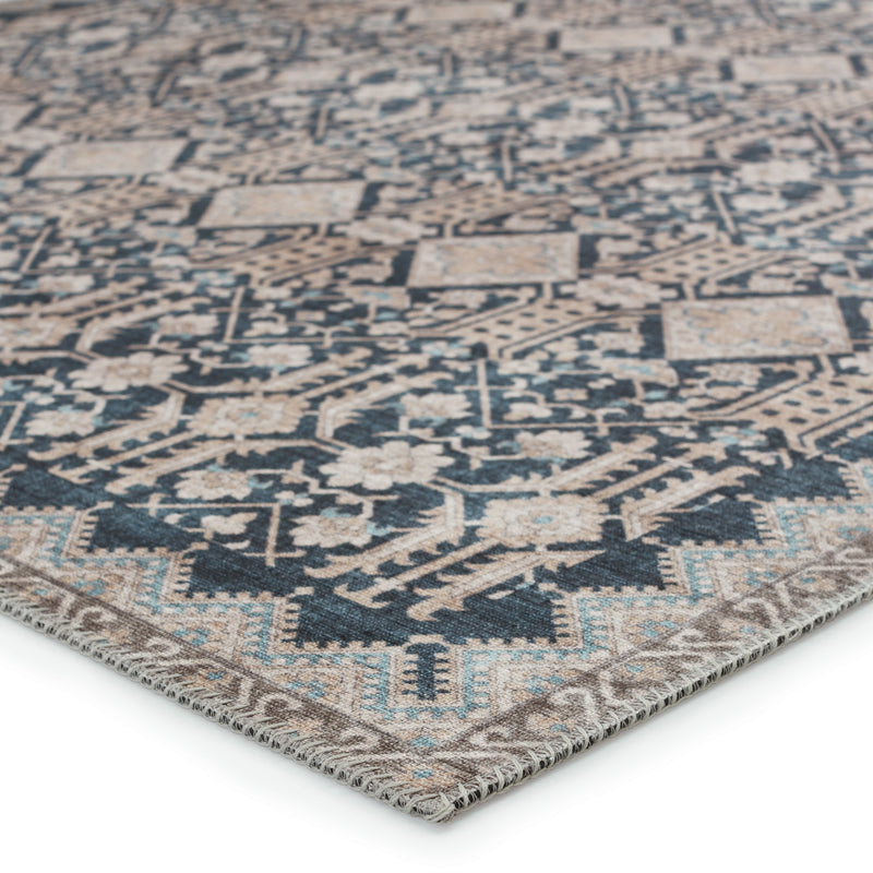 Keyara Dalia Dark Blue & Tan Rug by Nikki Chu 2