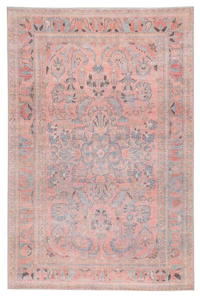 Pippa Medallion Pink/ Light Blue Runner Rug