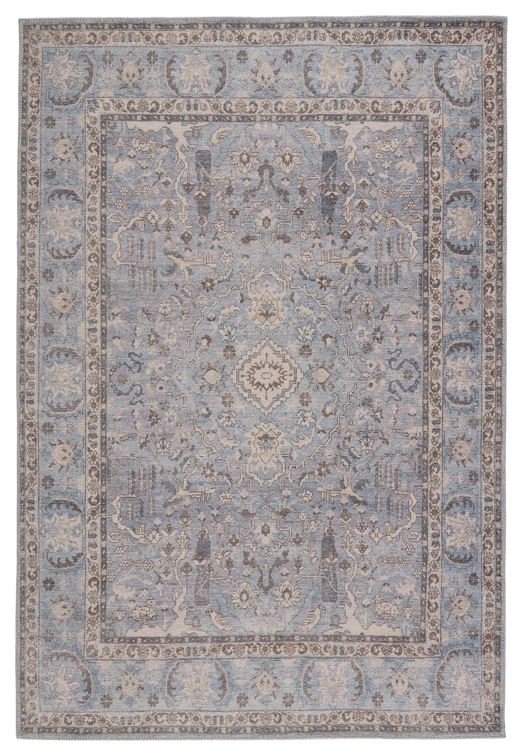 Kadin Medallion Rug in Blue & Gray by Jaipur Living