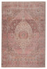 Ozan Medallion Rug in Pink & Burgundy by Jaipur Living