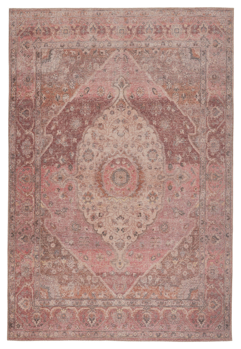 Ozan Medallion Rug in Pink & Burgundy by Jaipur Living