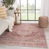 Ozan Medallion Rug in Pink & Burgundy by Jaipur Living