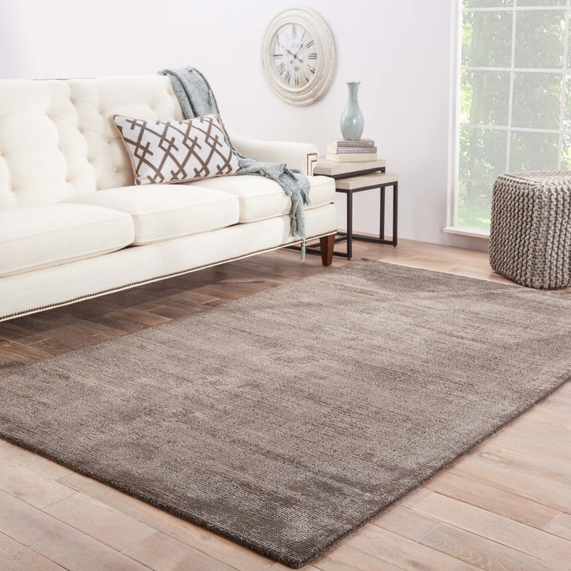 Kelle Solid Rug in Dark Gull Gray & Ash design by Jaipur Living