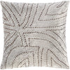 Kenzo KZO-001 Velvet Pillow in Medium Gray & Dark Brown by Surya