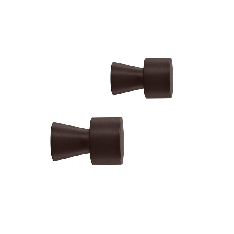 pin hook knob 2 pcs pack brown by oyoy 1