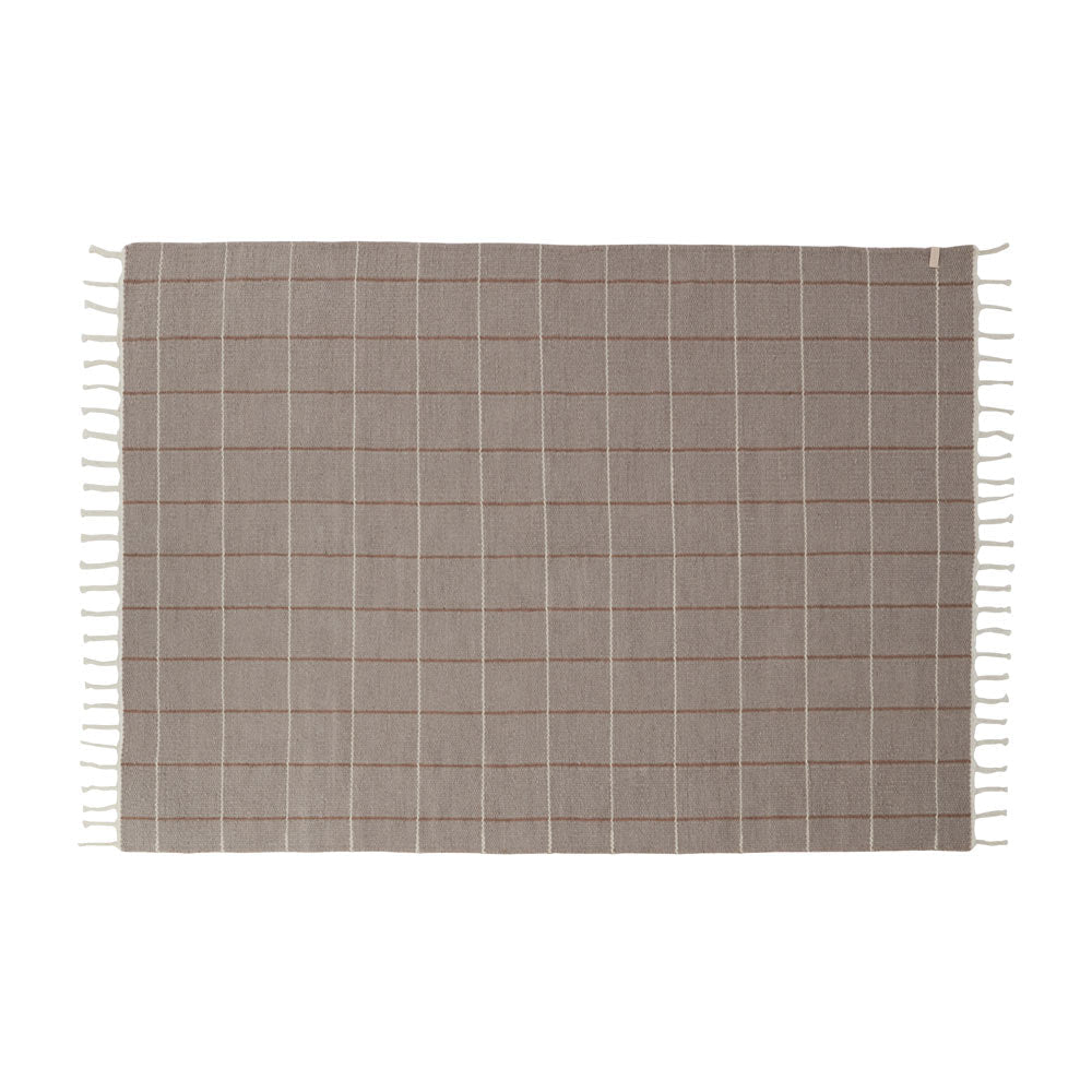 Grid Rug in Caramel / Offwhite