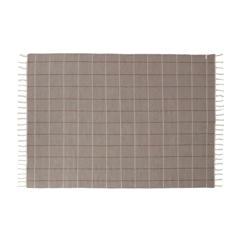 Grid Rug in Caramel / Offwhite