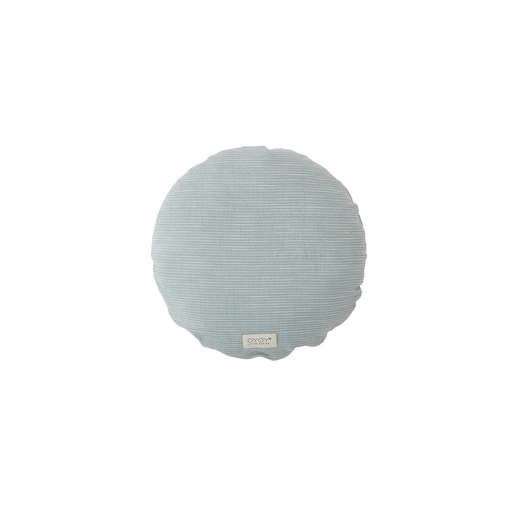 Round Kyoto Cushion in Dusty Blue