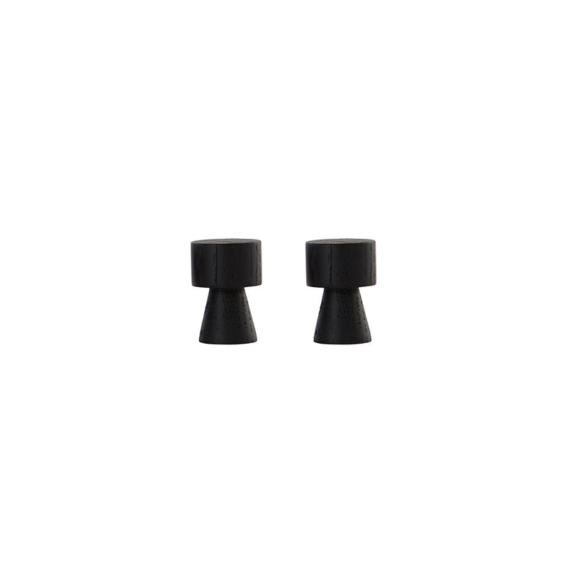 Set of 2 Pin Hook / Knob in Dark