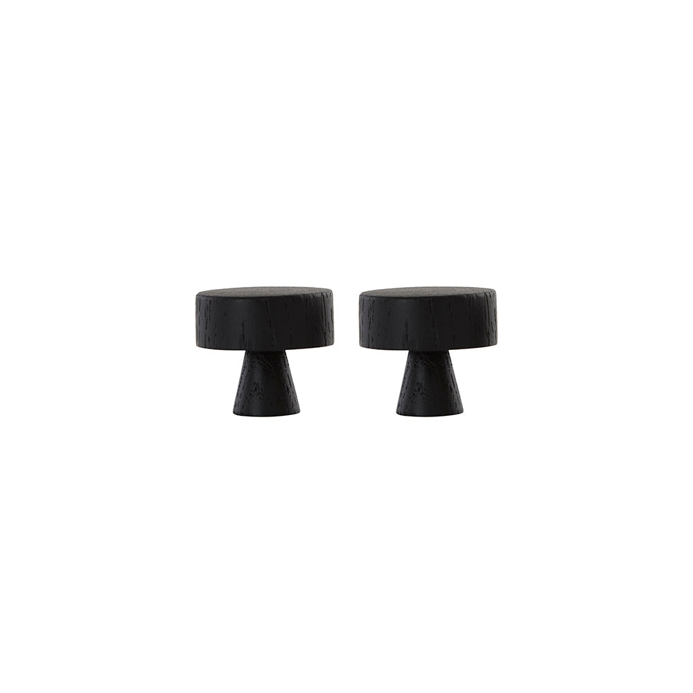 Set of 2 Pin Hook / Large Knob in Dark