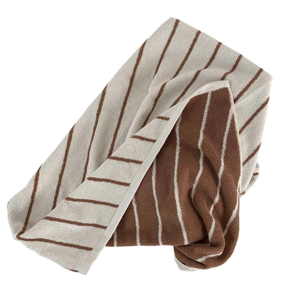 Raita Towel - Medium - Cloud / Caramel