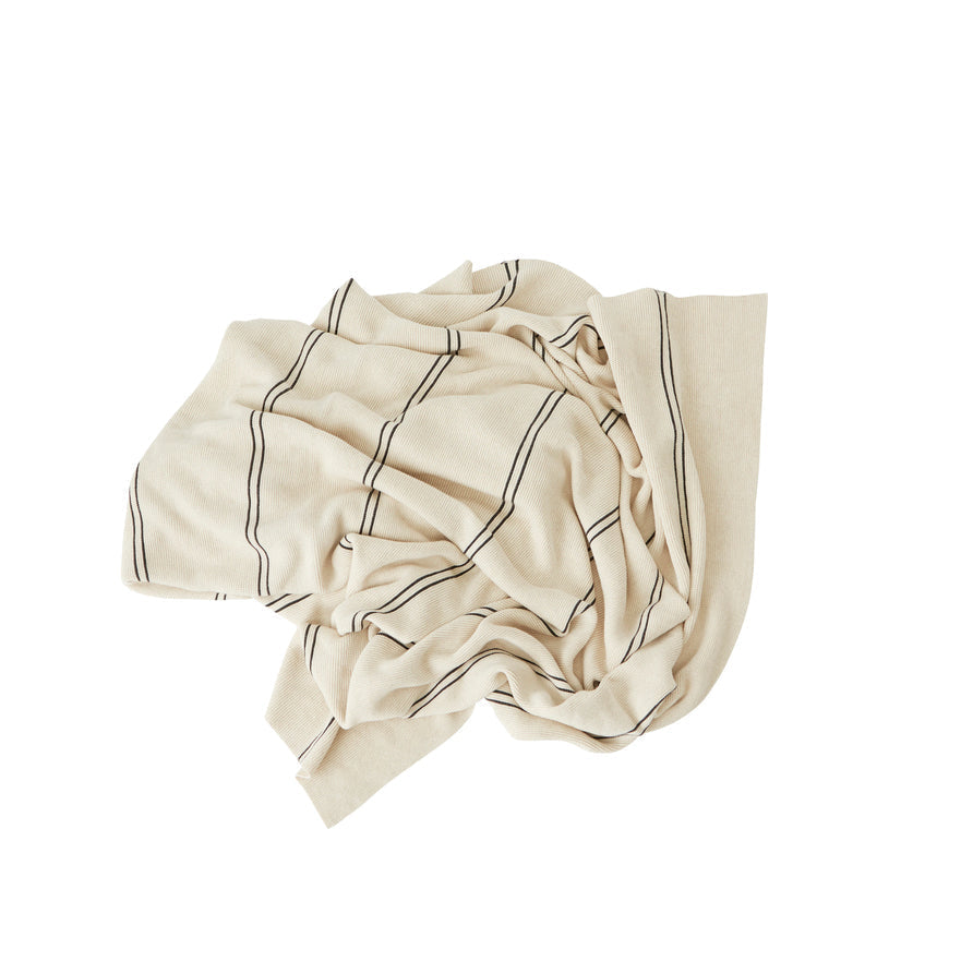 Rivi Living Blanket in Offwhite / Black