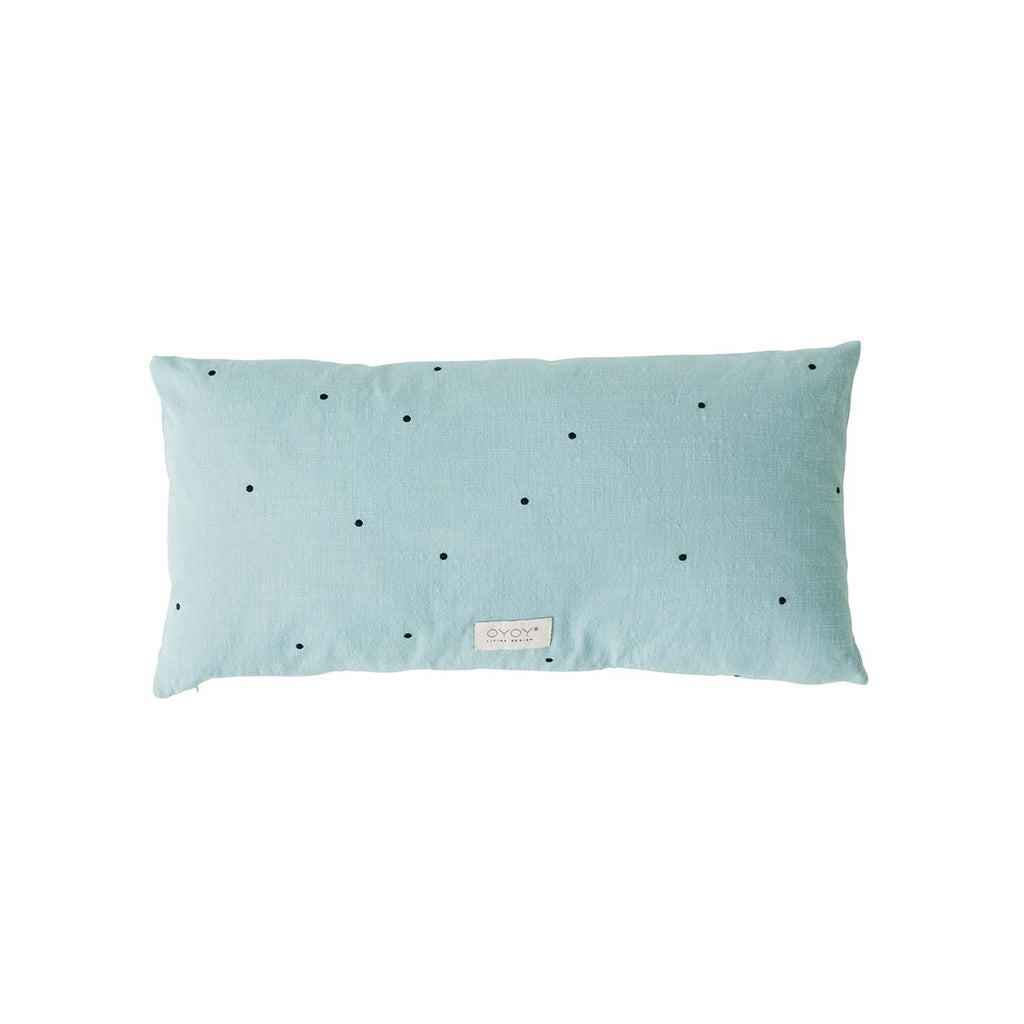 Long Kyoto Dot Cushion in Dusty Blue