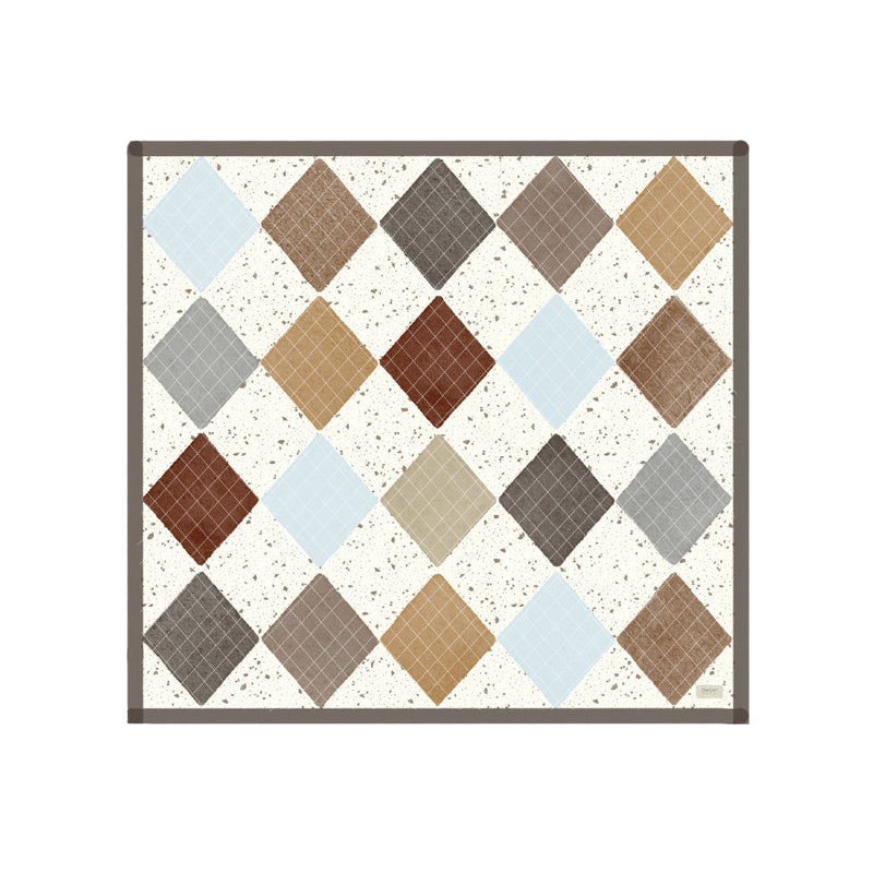 Large Quilted Aya Wall Rug in Brown