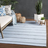 Corbina Indoor/ Outdoor Stripe Light Blue & Gray Area Rug