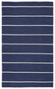 Corbina Indoor/ Outdoor Stripe Dark Blue & Ivory Area Rug