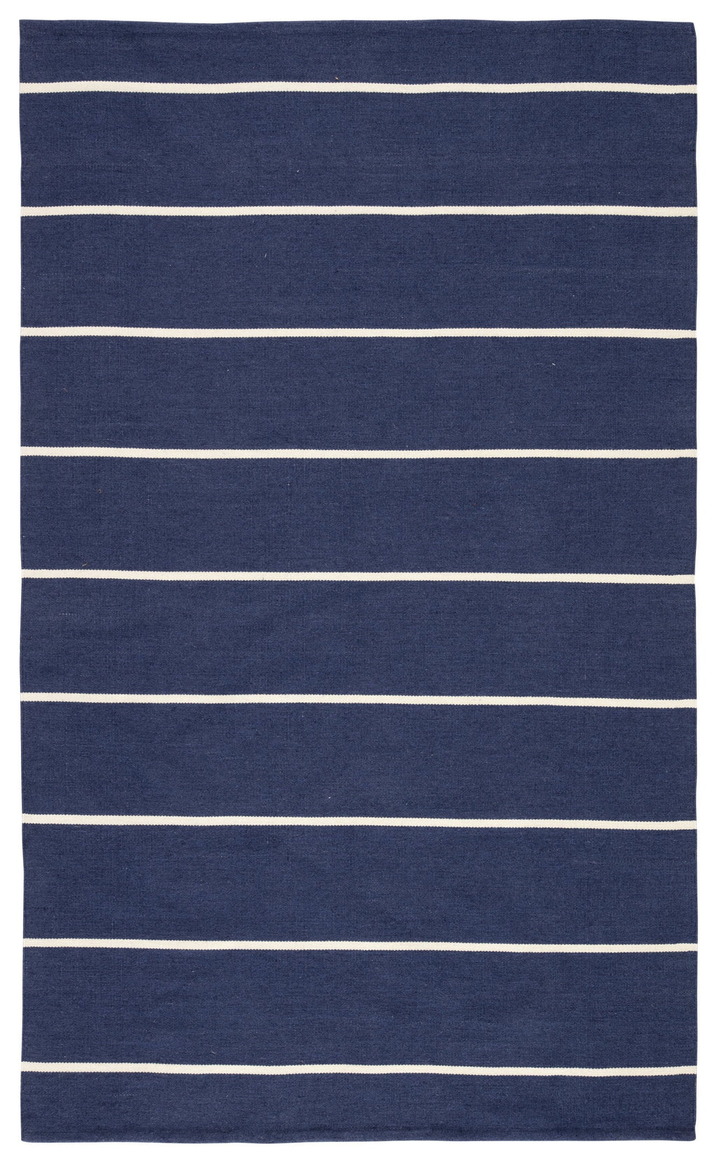 Corbina Indoor/ Outdoor Stripe Dark Blue & Ivory Area Rug