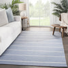 Corbina Indoor/ Outdoor Stripe Blue & Ivory Area Rug