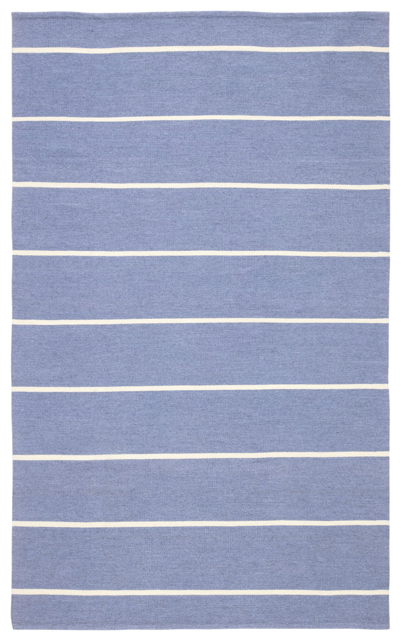 Corbina Indoor/ Outdoor Stripe Blue & Ivory Area Rug