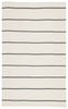 Corbina Indoor/ Outdoor Stripe Ivory & Dark Gray Area Rug