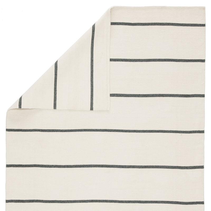 Corbina Indoor/ Outdoor Stripe Ivory & Dark Gray Area Rug