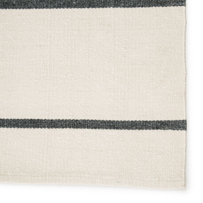 Corbina Indoor/ Outdoor Stripe Ivory & Dark Gray Area Rug