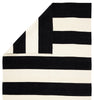 Remora Indoor/ Outdoor Stripe Black & Ivory Area Rug