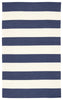 Remora Indoor/ Outdoor Stripe Dark Blue & Ivory Area Rug