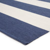 Remora Indoor/ Outdoor Stripe Dark Blue & Ivory Area Rug