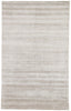 Oplyse Handmade Stripe Gray & Silver Area Rug