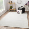 Oplyse Handmade Stripe White & Gray Area Rug