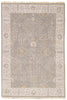 Reagan Border Rug in Pelican & Frost Gray design by Jaipur