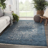 Abington Hand-Knotted Medallion Blue & Gray Area Rug